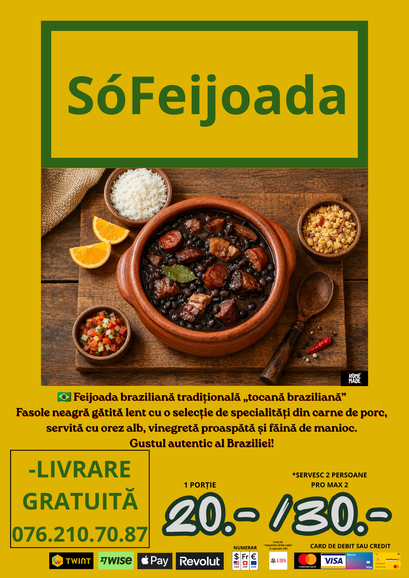 SóFeijoada — Feijoada braziliană tradițională „tocană braziliană”. Gustul autentic al Braziliei!
